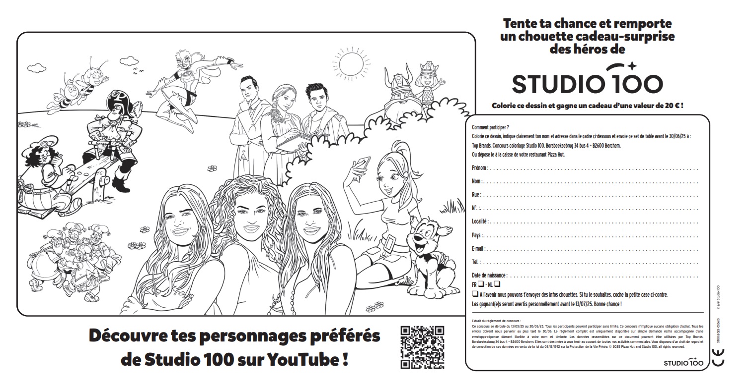  Concours de coloriage Studio100