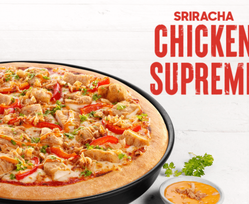 Sriracha Chicken Supreme Pizza bij Pizza Hut